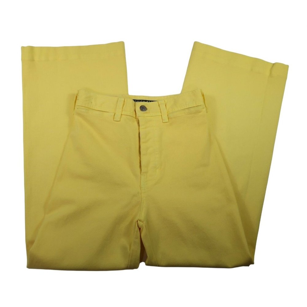Veronica Beard NWT Cynthia Yellow Jeans Gaucho Flare Pants 24 - Picture 3 of 5